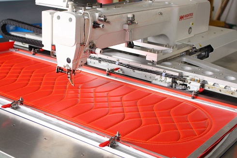 Sewing machine for car upholstery, automotive interiors
