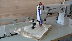 Automatic spiral sewing machine buffing wheels